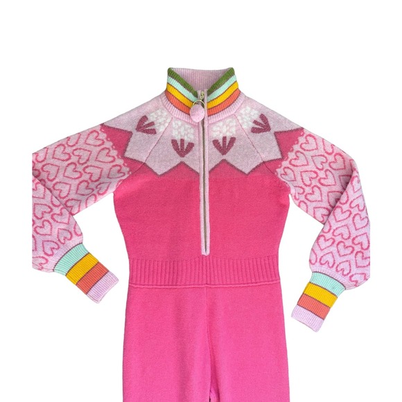 NWT LoveShackFancy Lali Onesie Jumpsuit Sweetheart Pink Size XS - Picture 4 of 14